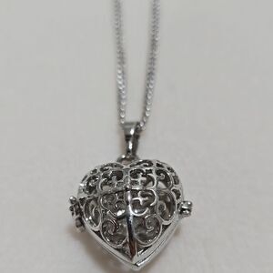 Sterling Silver Heart Locket Necklace